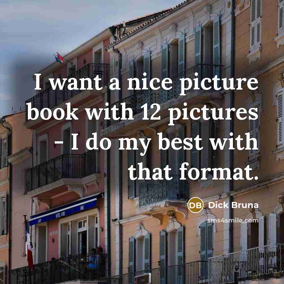 “I want a nice picture book with 12 pictures -…” quote by Dick Bruna