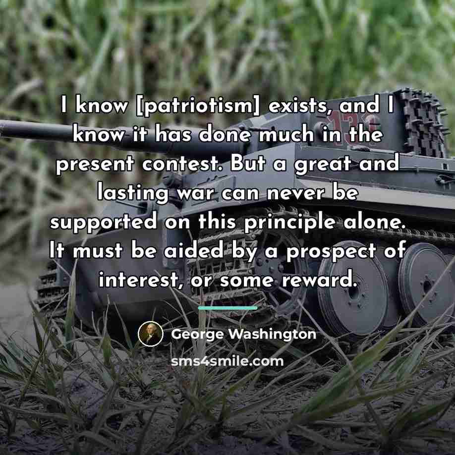 “I know [patriotism] exists, and I know it has done…” quote by George Washington