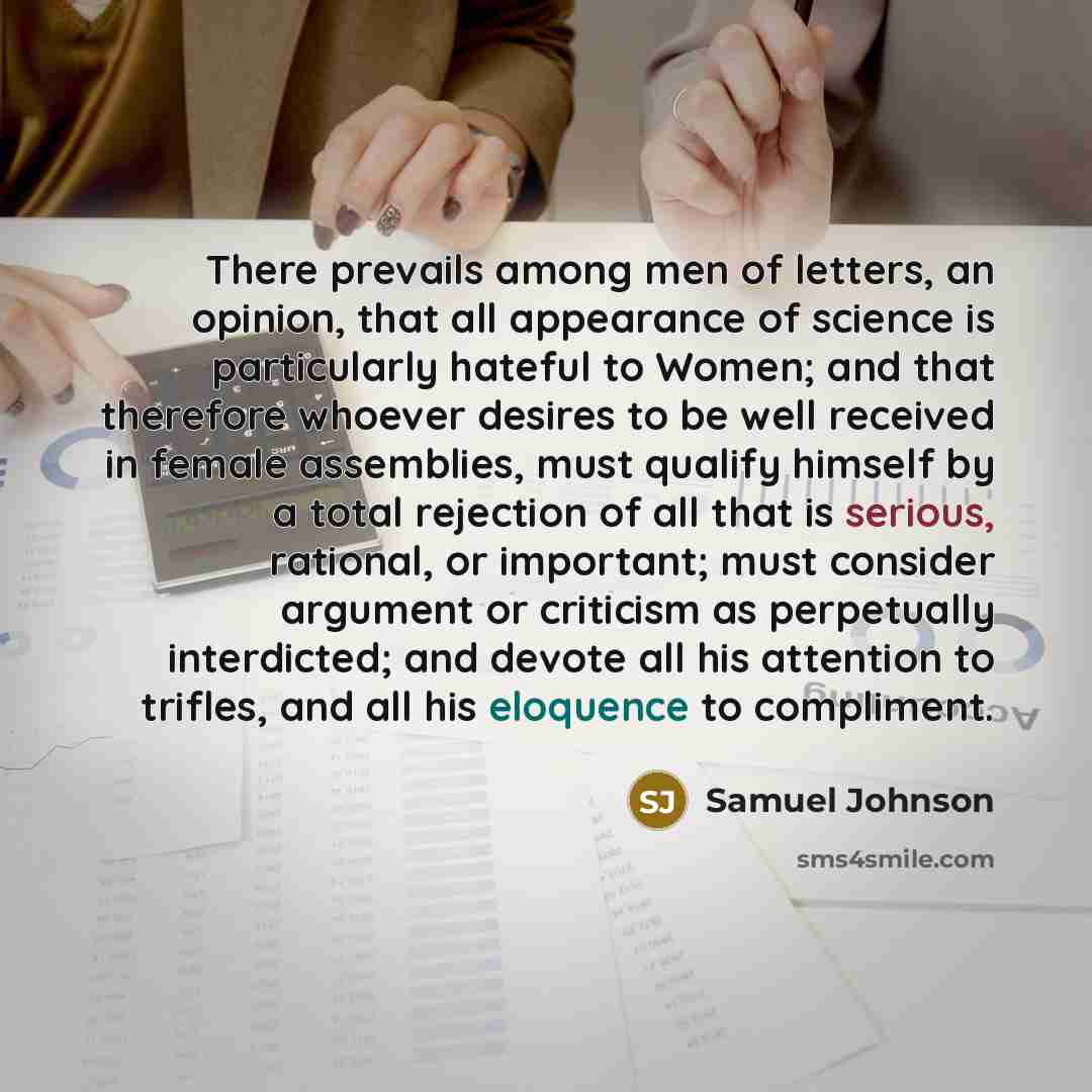 “There prevails among men of letters, an opinion, that all…” quote by Samuel Johnson