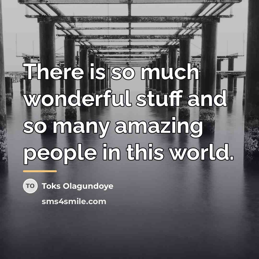 “There is so much wonderful stuff and so many amazing…” quote by Toks Olagundoye