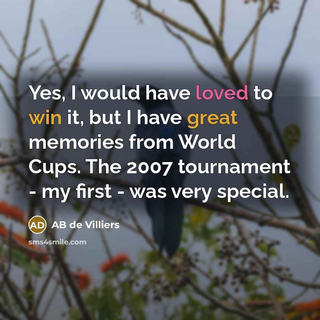 “Yes, I would have loved to win it, but I…” quote by AB de Villiers