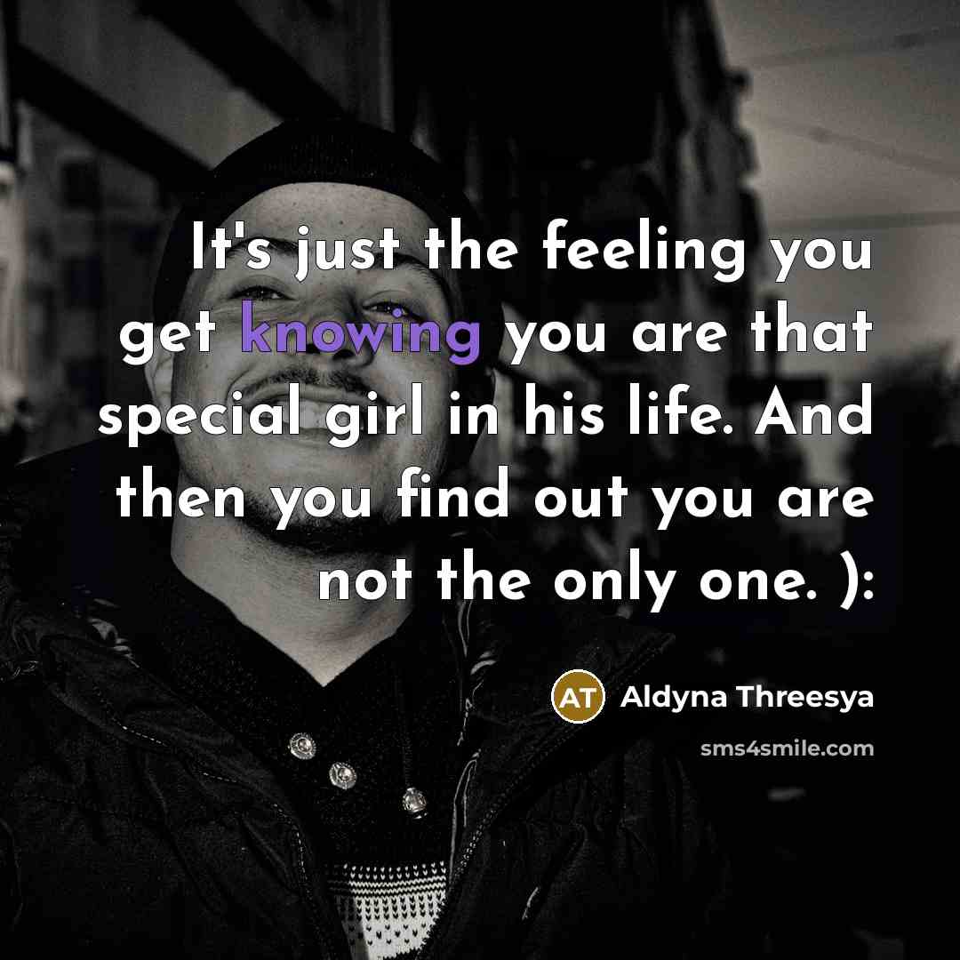 “It's just the feeling you get knowing you are that…” quote by Aldyna Threesya