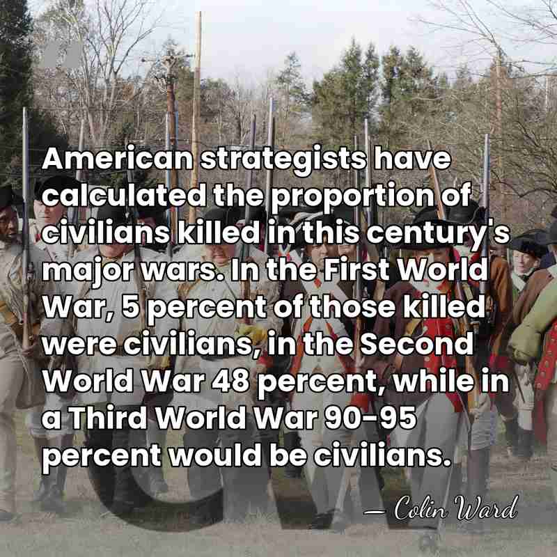 American strategists have calculated the proportion of civilians killed in this century's&hellip; - Colin Ward