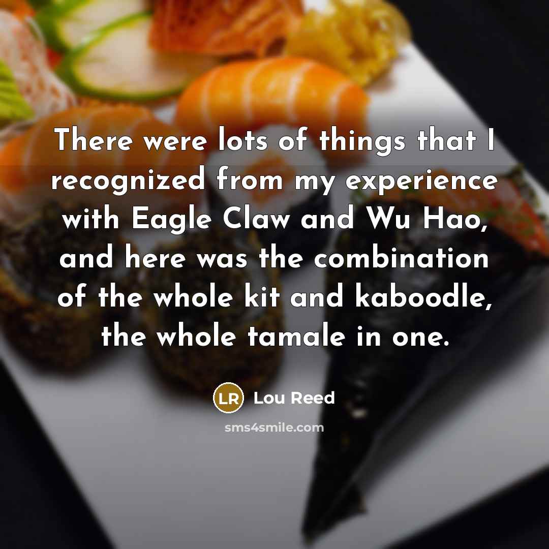 “There were lots of things that I recognized from my…” quote by Lou Reed