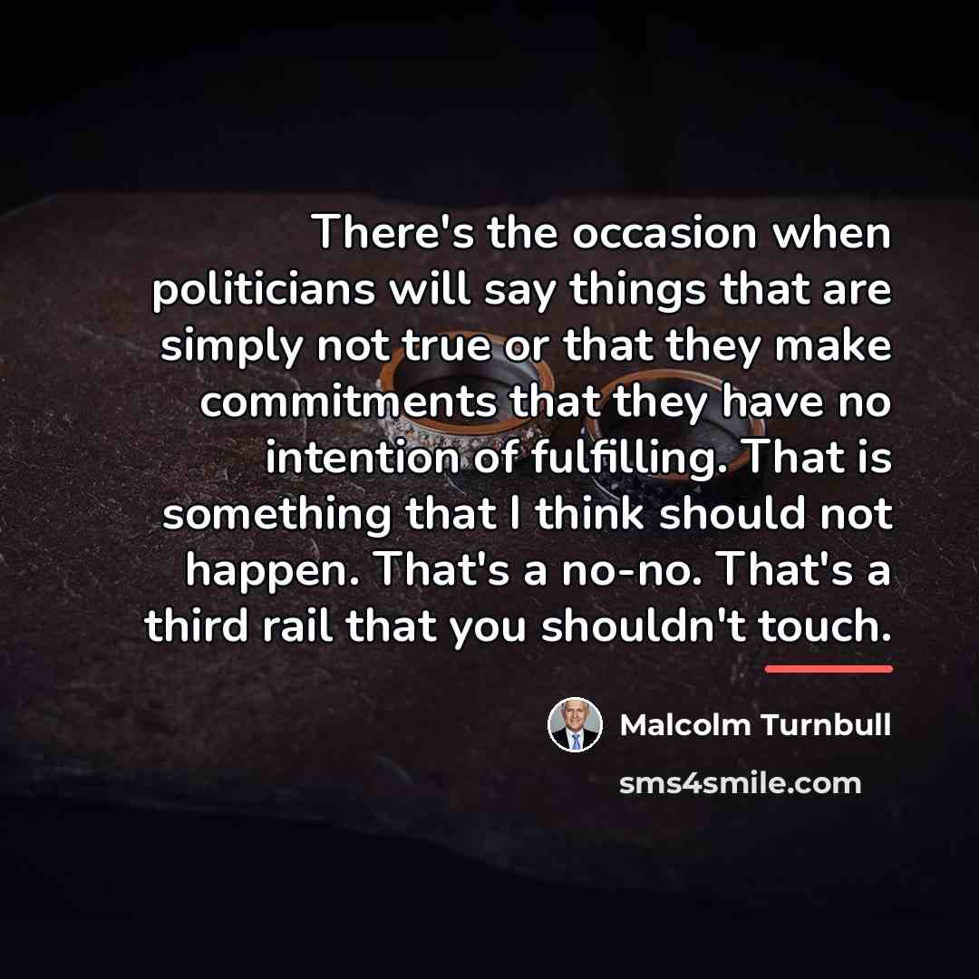 “There's the occasion when politicians will say things that are…” quote by Malcolm Turnbull
