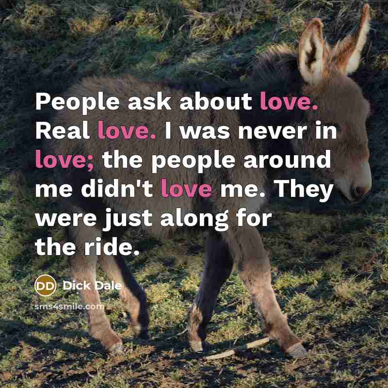 “People ask about love. Real love. I was never in…” quote by Dick Dale