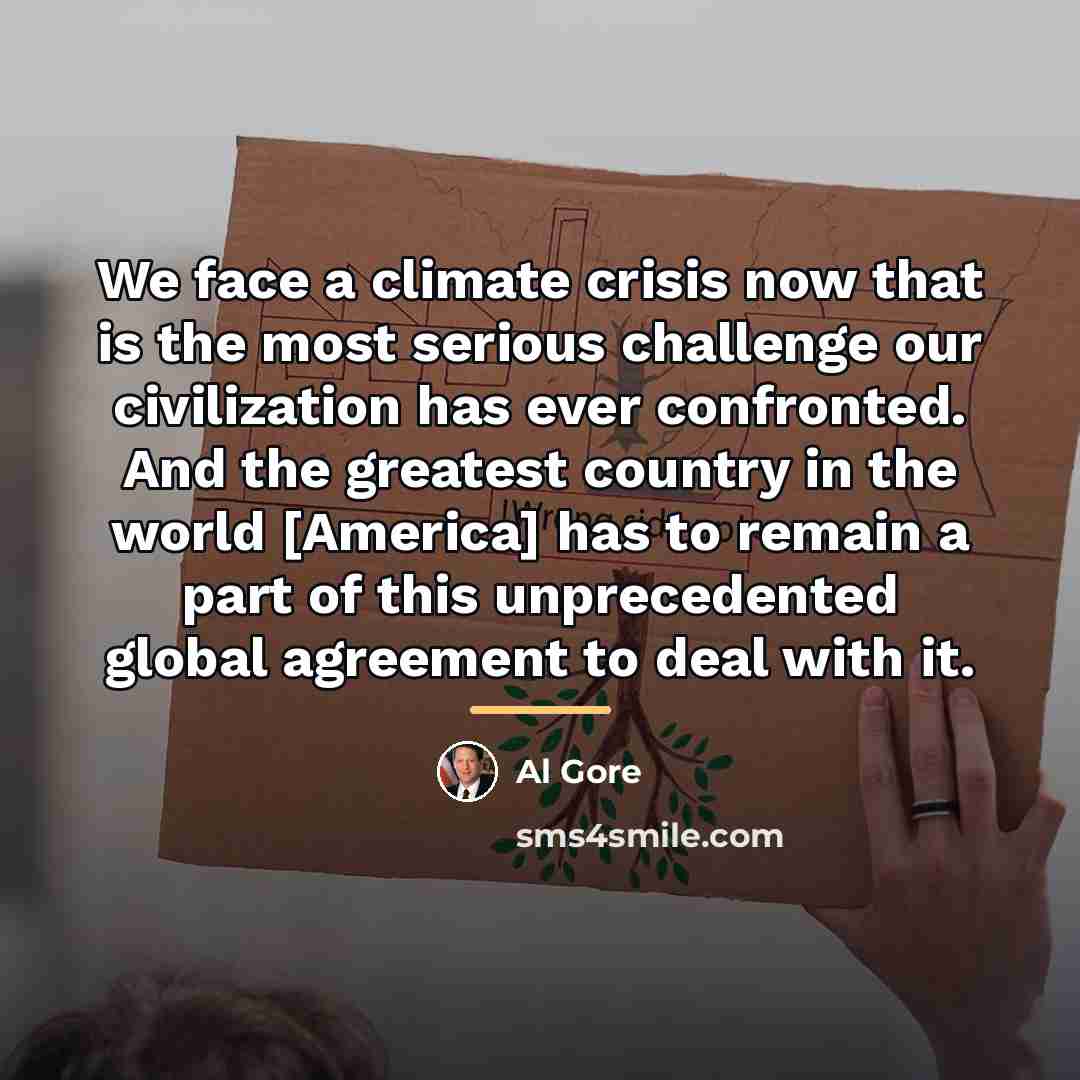“We face a climate crisis now that is the most…” quote by Al Gore