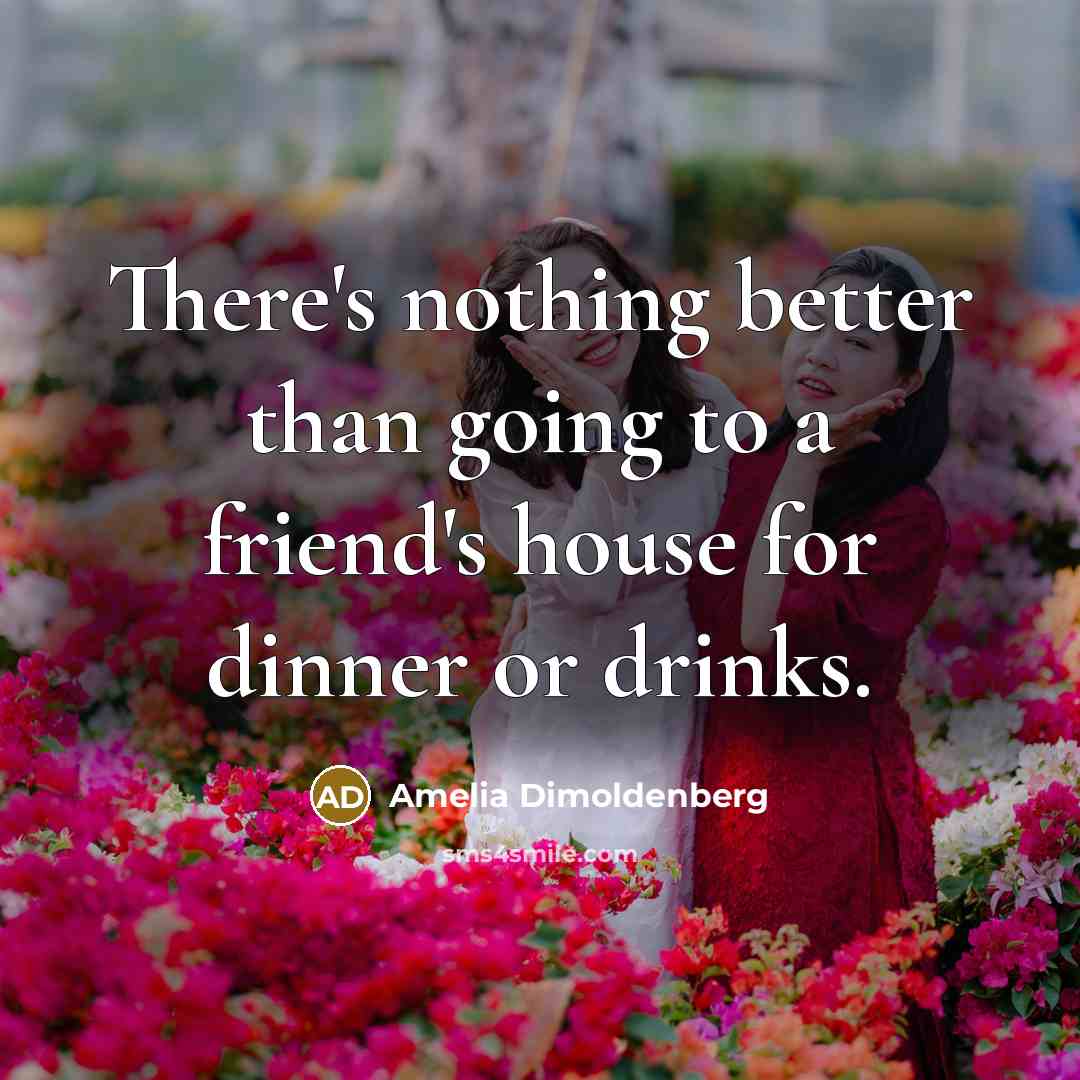 “There's nothing better than going to a friend's house for…” quote by Amelia Dimoldenberg