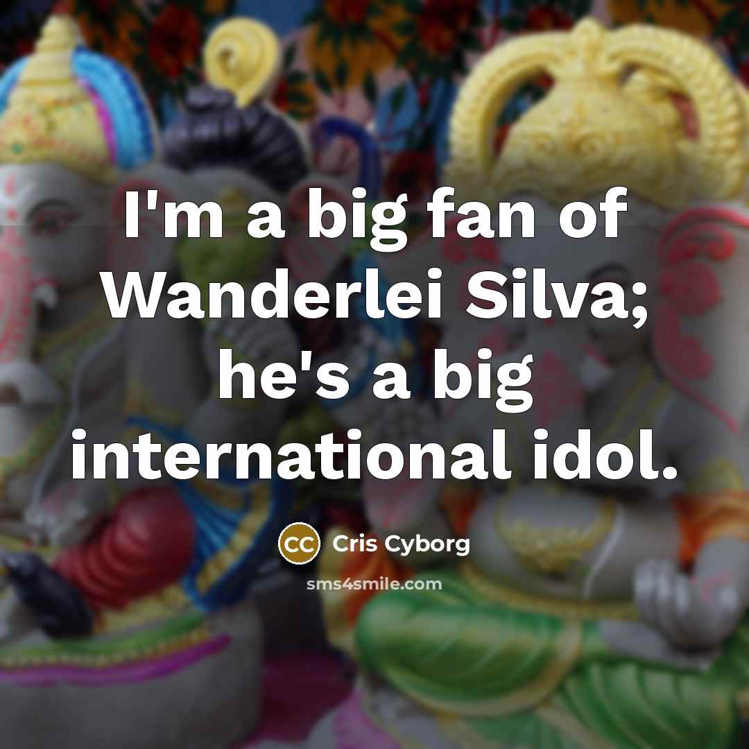 “I'm a big fan of Wanderlei Silva; he's a big…” quote by Cris Cyborg