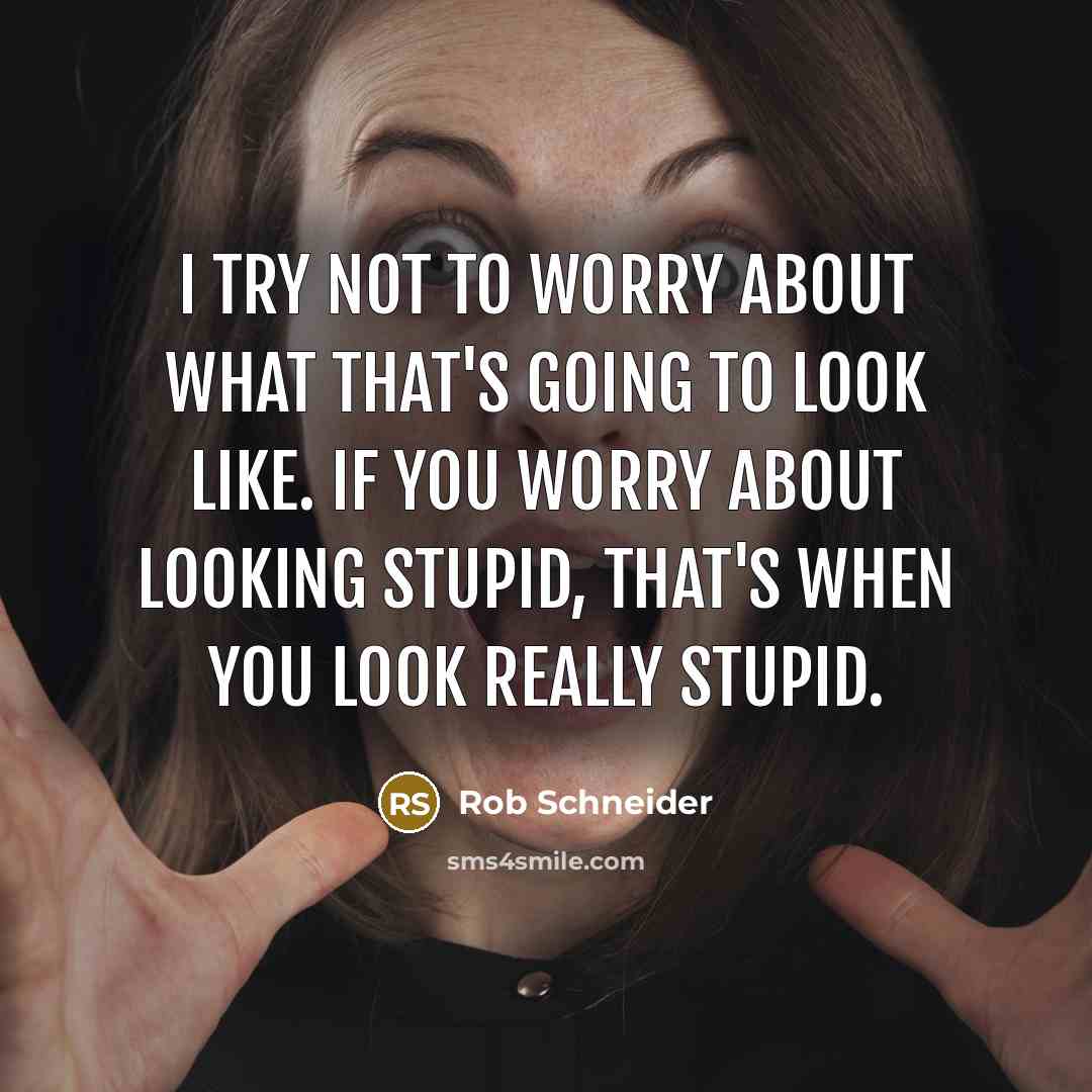 “I try not to worry about what that's going to…” quote by Rob Schneider
