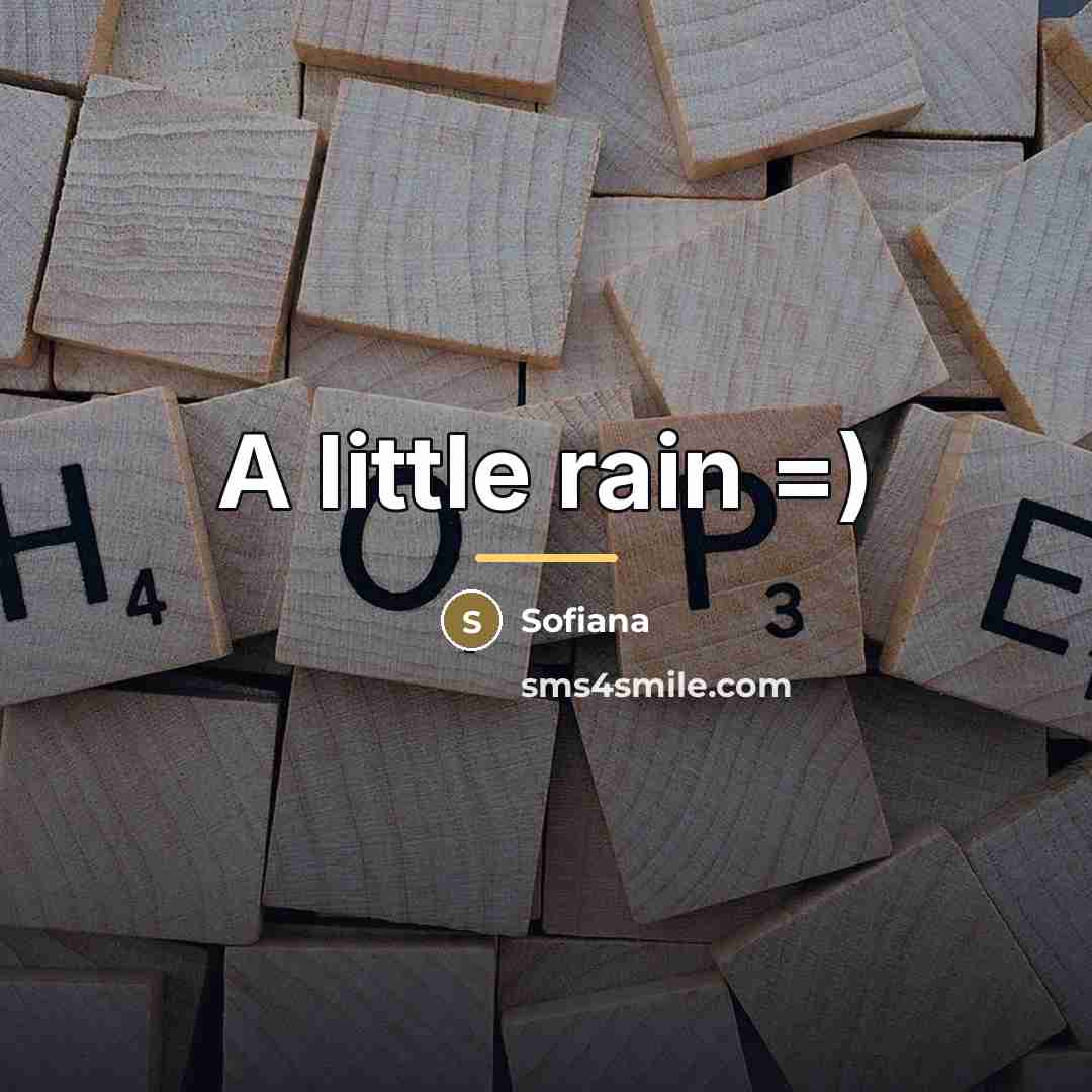 “A little rain =)…” quote by Sofiana
