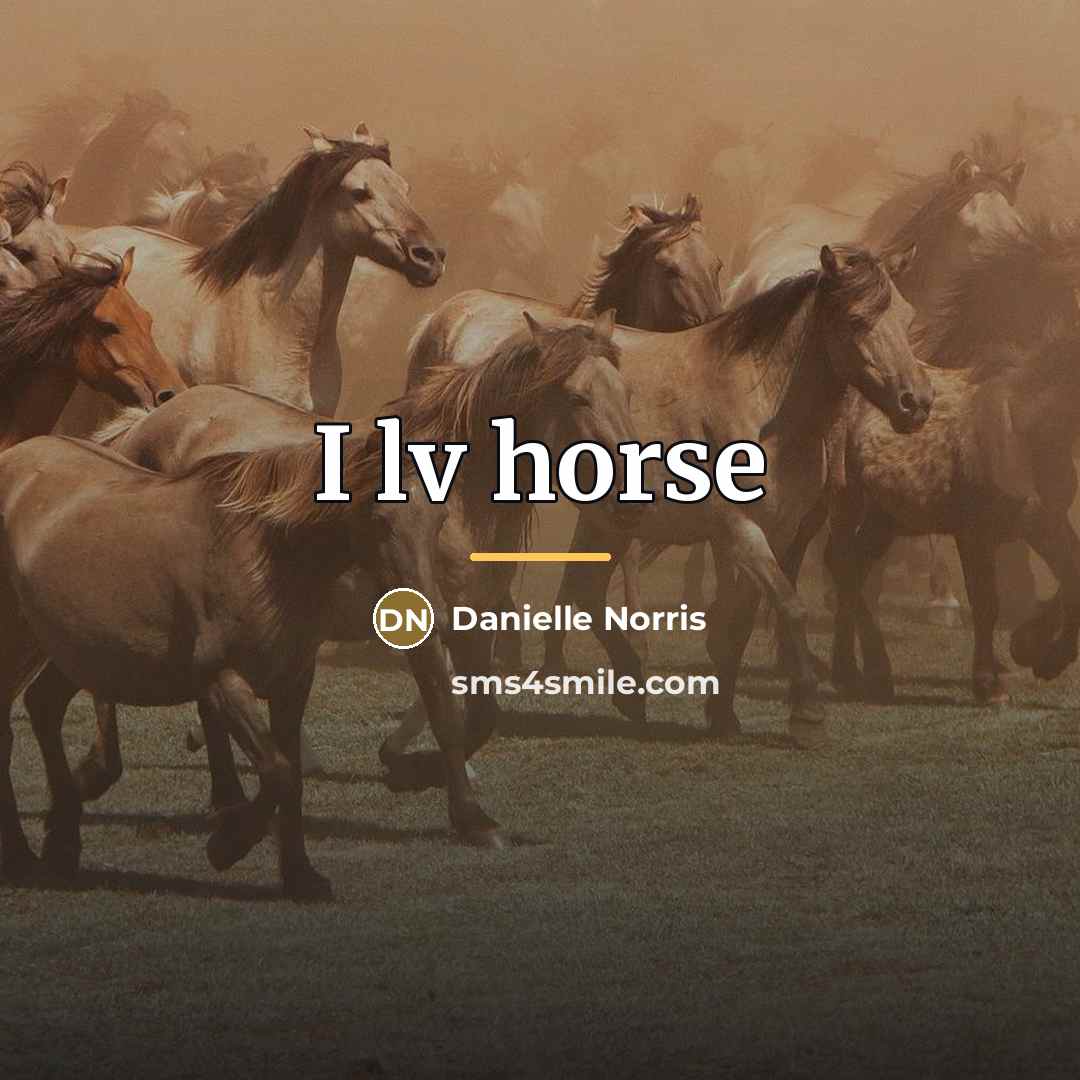 “I lv horse…” quote by Danielle Norris