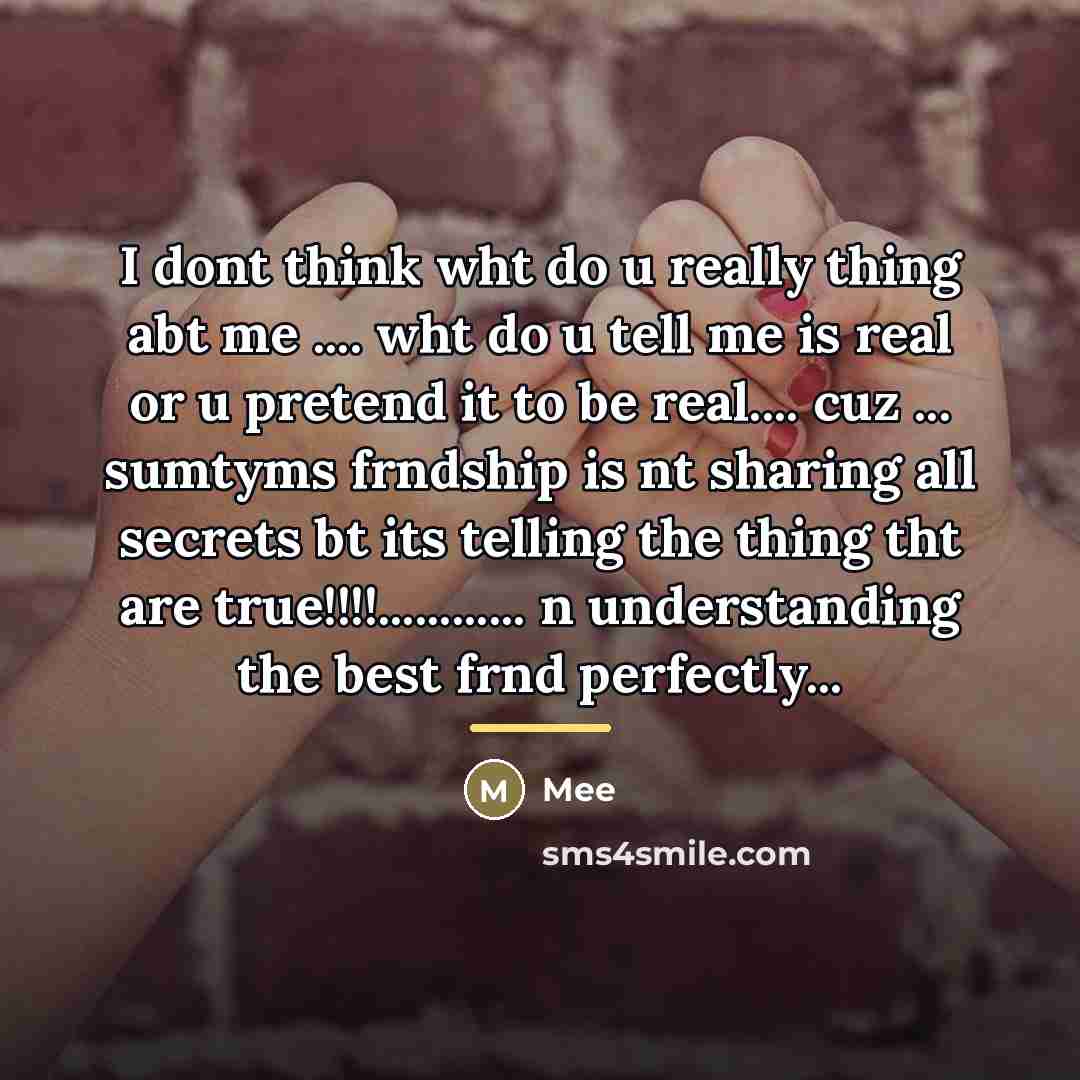 “I dont think wht do u really thing abt me…” quote by Mee