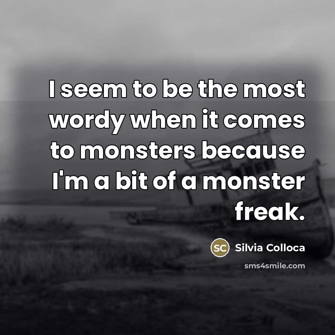 “I seem to be the most wordy when it comes…” quote by Silvia Colloca