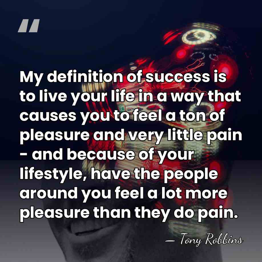 My definition of success is to live your life in a way&hellip; - Tony Robbins