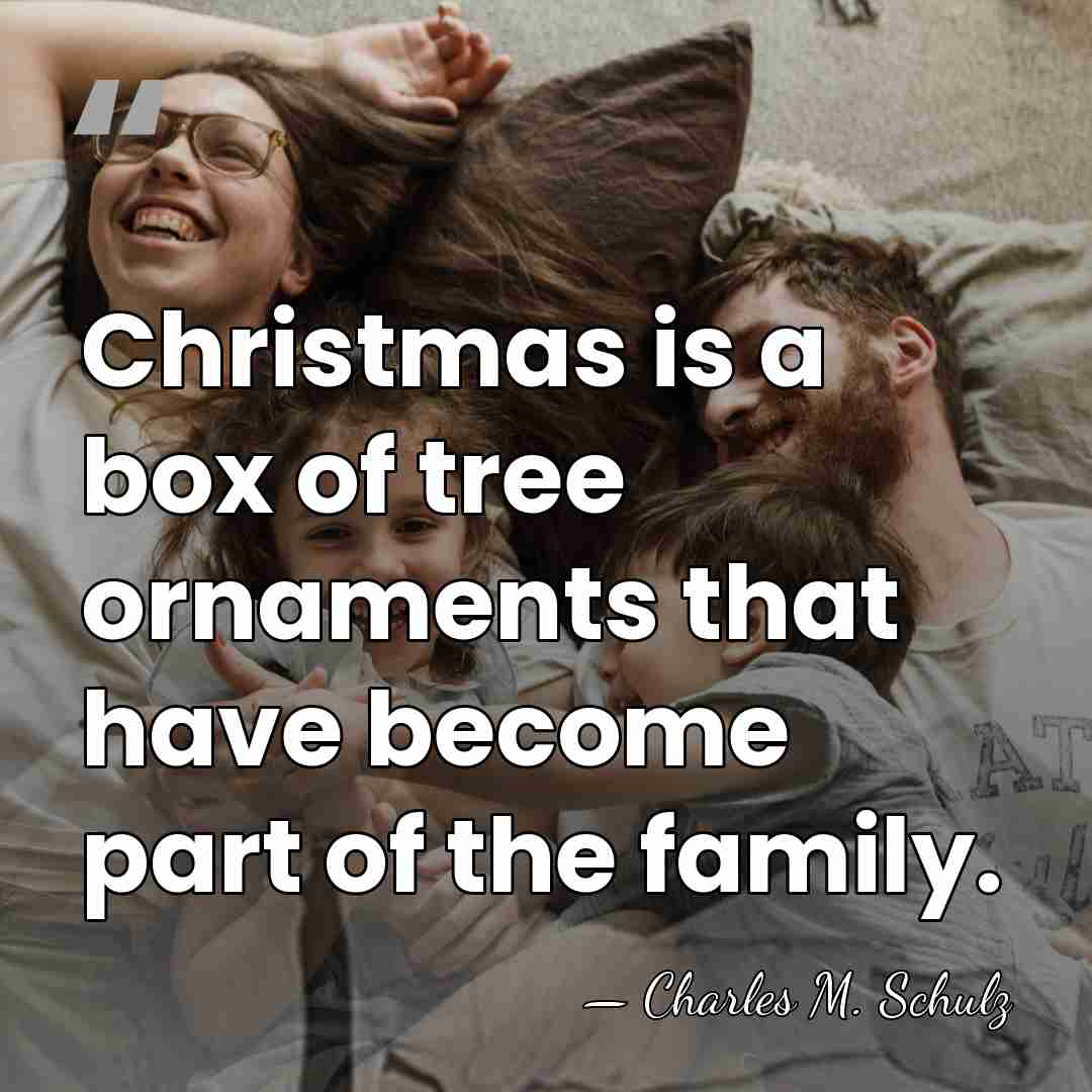 Christmas is a box of tree ornaments that have become part of&hellip; - Charles M. Schulz