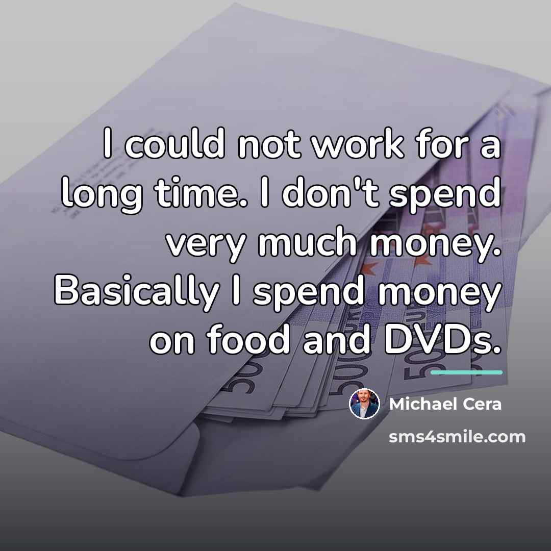 “I could not work for a long time. I don't…” quote by Michael Cera