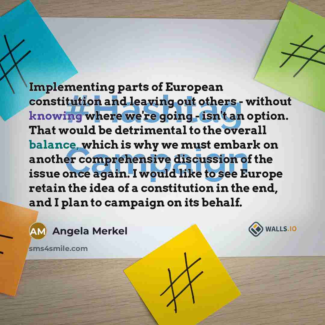 “Implementing parts of European constitution and leaving out others -…” quote by Angela Merkel