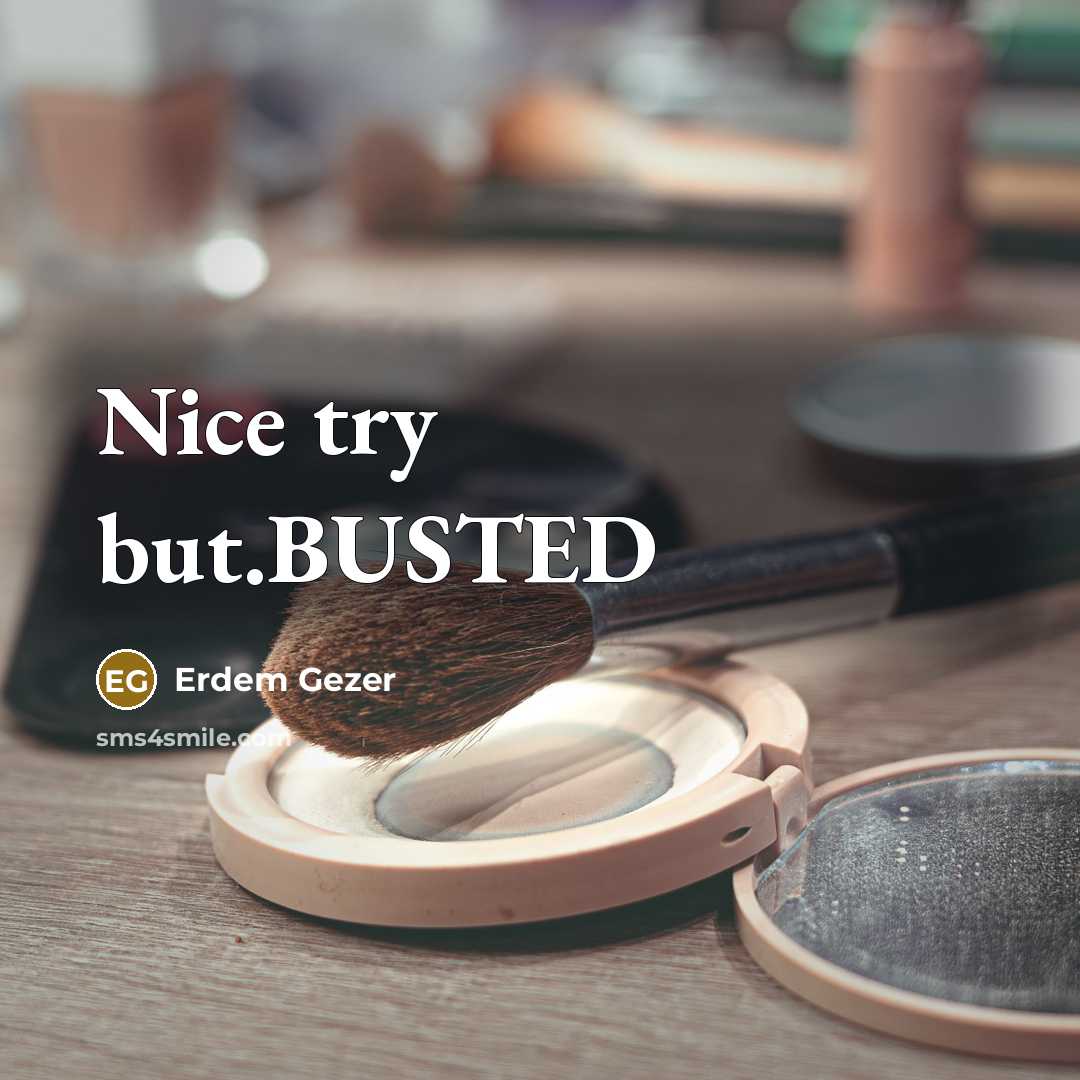 “Nice try but.BUSTED…” quote by Erdem Gezer