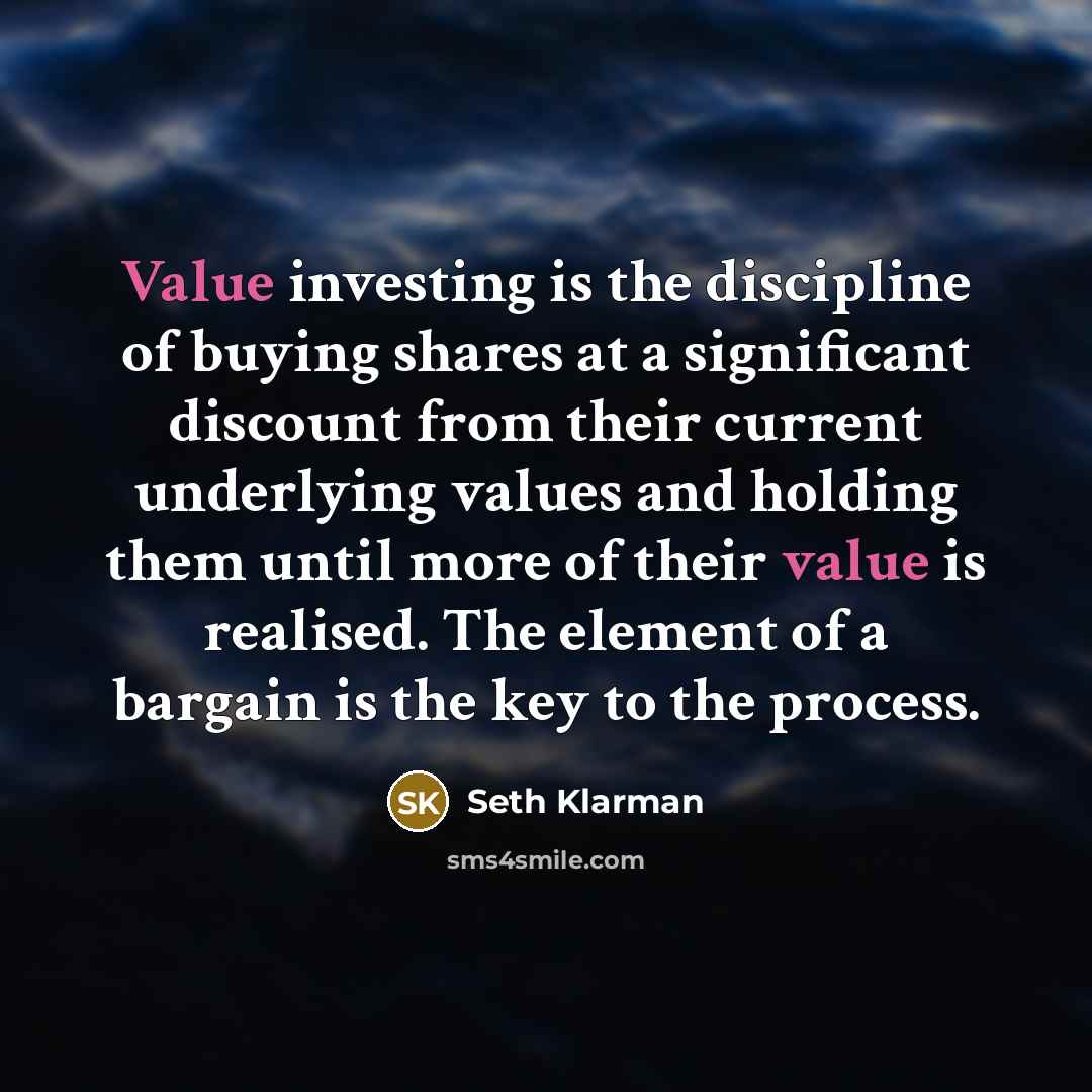 “Value investing is the discipline of buying shares at a…” quote by Seth Klarman