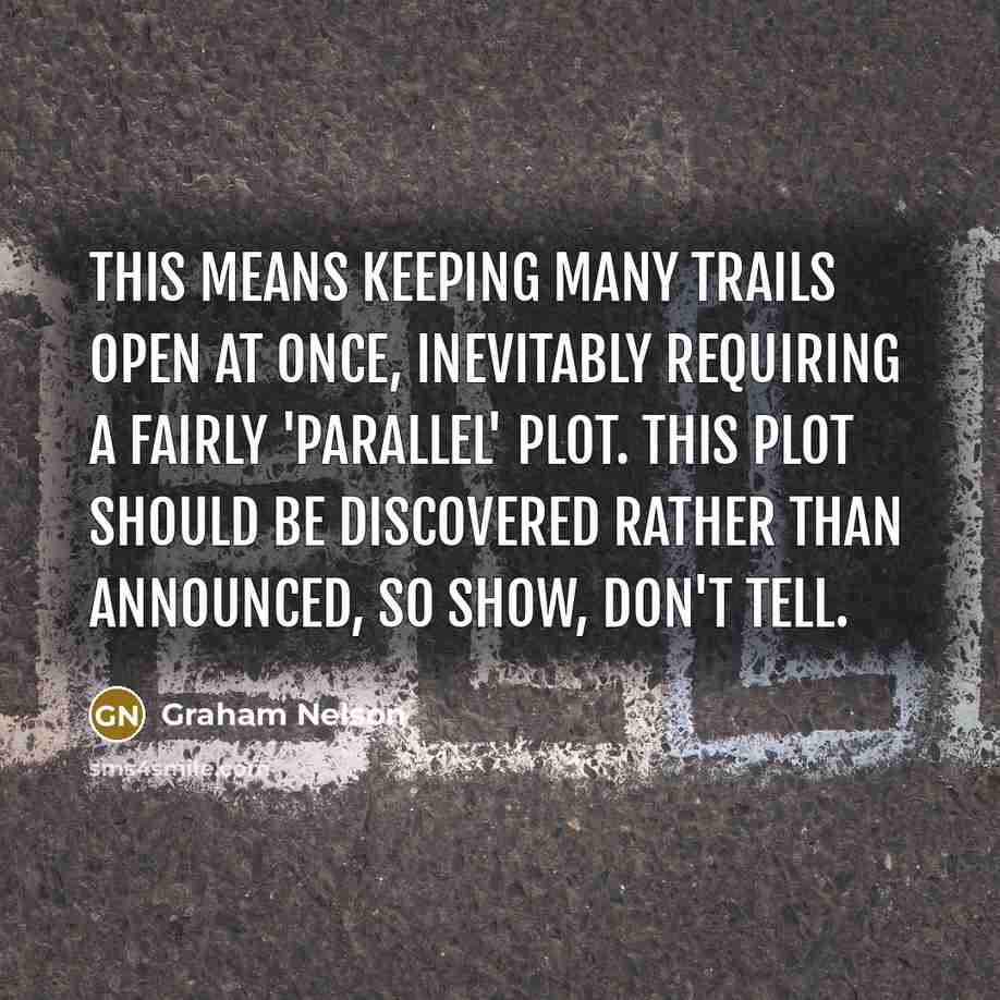 “This means keeping many trails open at once, inevitably requiring…” quote by Graham Nelson
