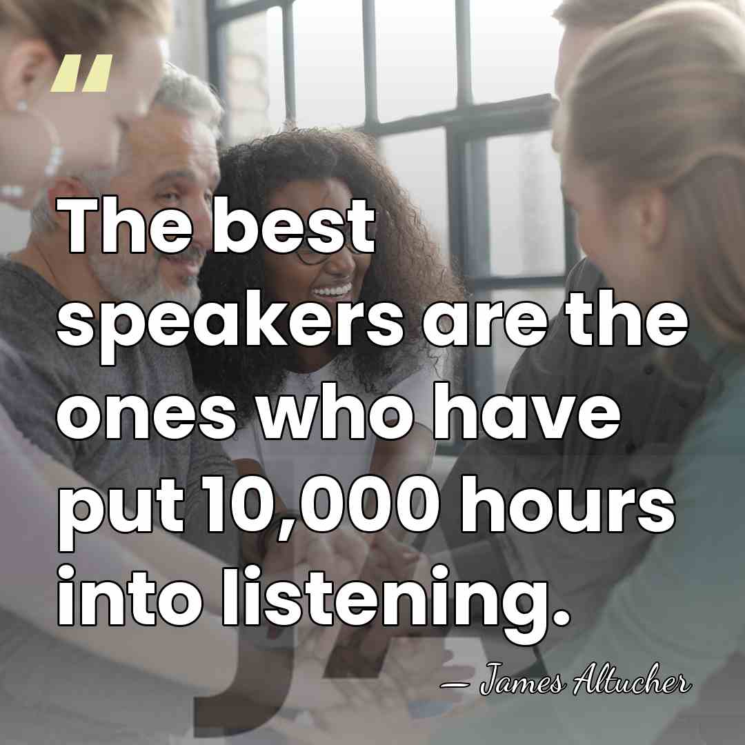 The best speakers are the ones who have put 10,000 hours into&hellip; - James Altucher
