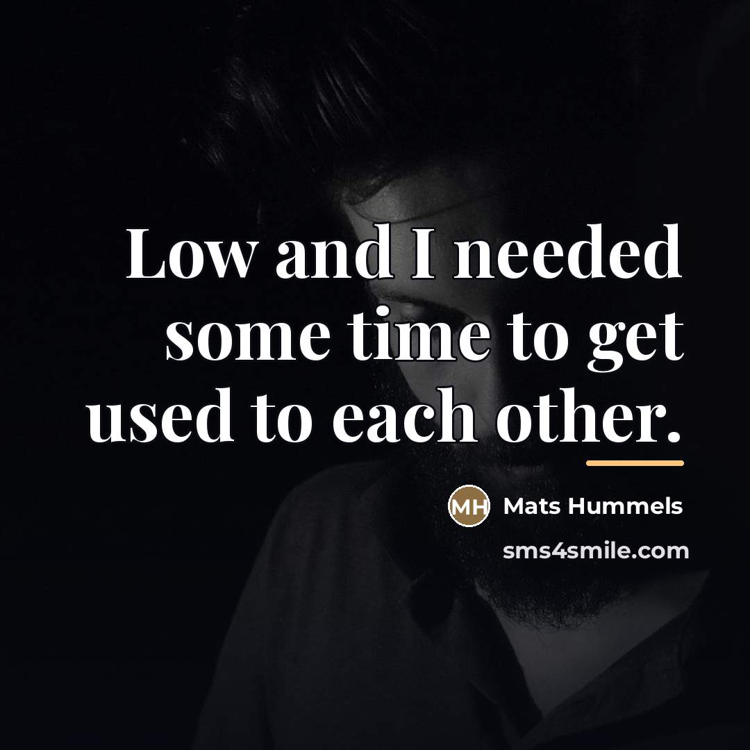 “Low and I needed some time to get used to…” quote by Mats Hummels