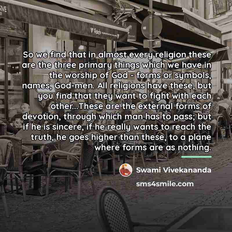 “So we find that in almost every religion these are…” quote by Swami Vivekananda