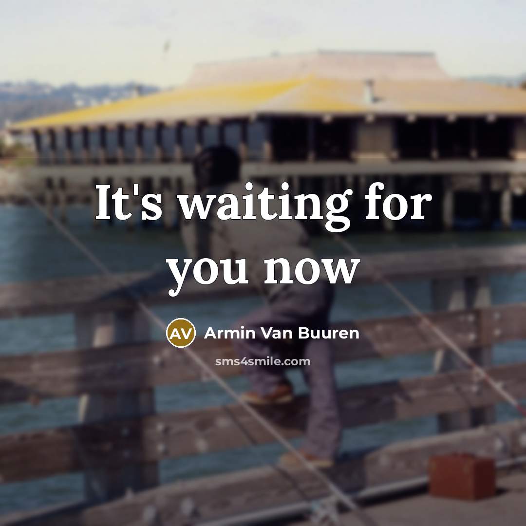“It's waiting for you now…” quote by Armin Van Buuren