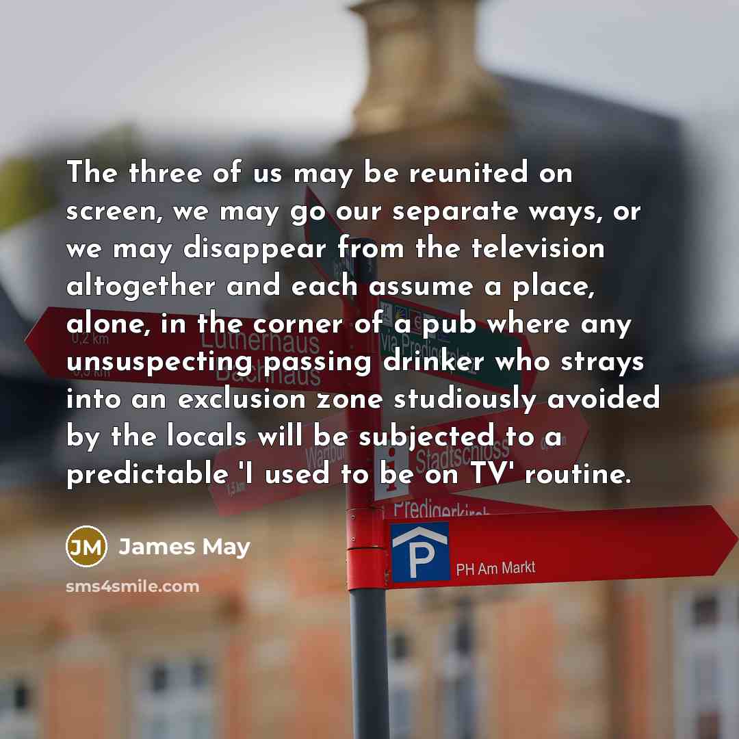 “The three of us may be reunited on screen, we…” quote by James May