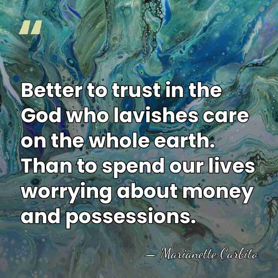 Better to trust in the God who lavishes care on the whole&hellip; - Marianette Carbito