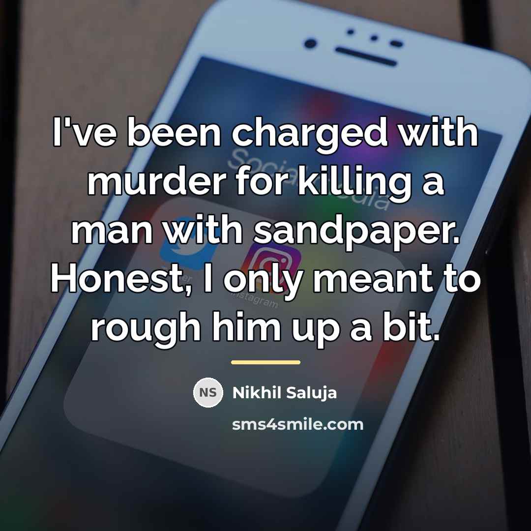 “I've been charged with murder for killing a man with…” quote by Nikhil Saluja