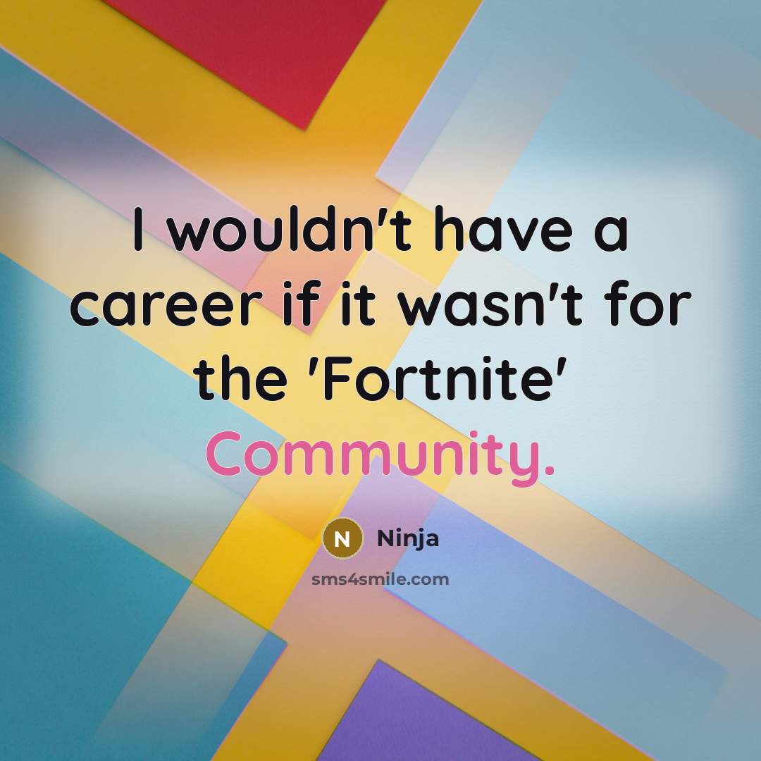 “I wouldn't have a career if it wasn't for the…” quote by Ninja
