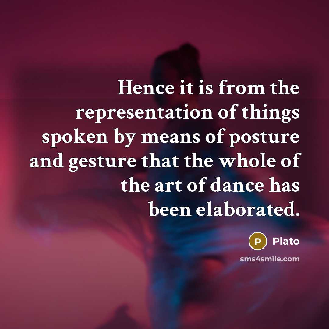 “Hence it is from the representation of things spoken by…” quote by Plato