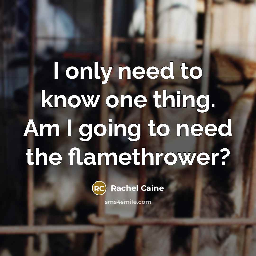 “I only need to know one thing. Am I going…” quote by Rachel Caine