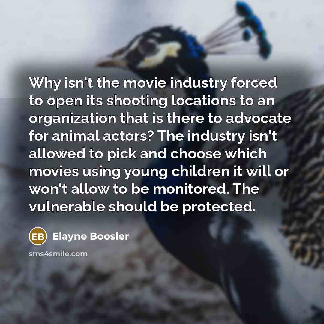 “Why isn't the movie industry forced to open its shooting…” quote by Elayne Boosler