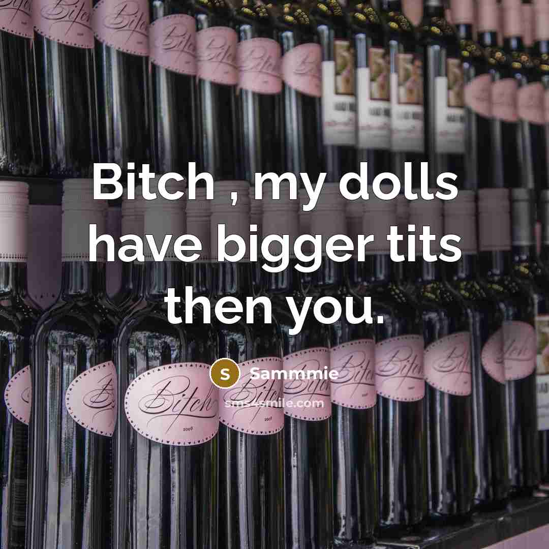 “Bitch , my dolls have bigger tits then you.” quote by Sammmie