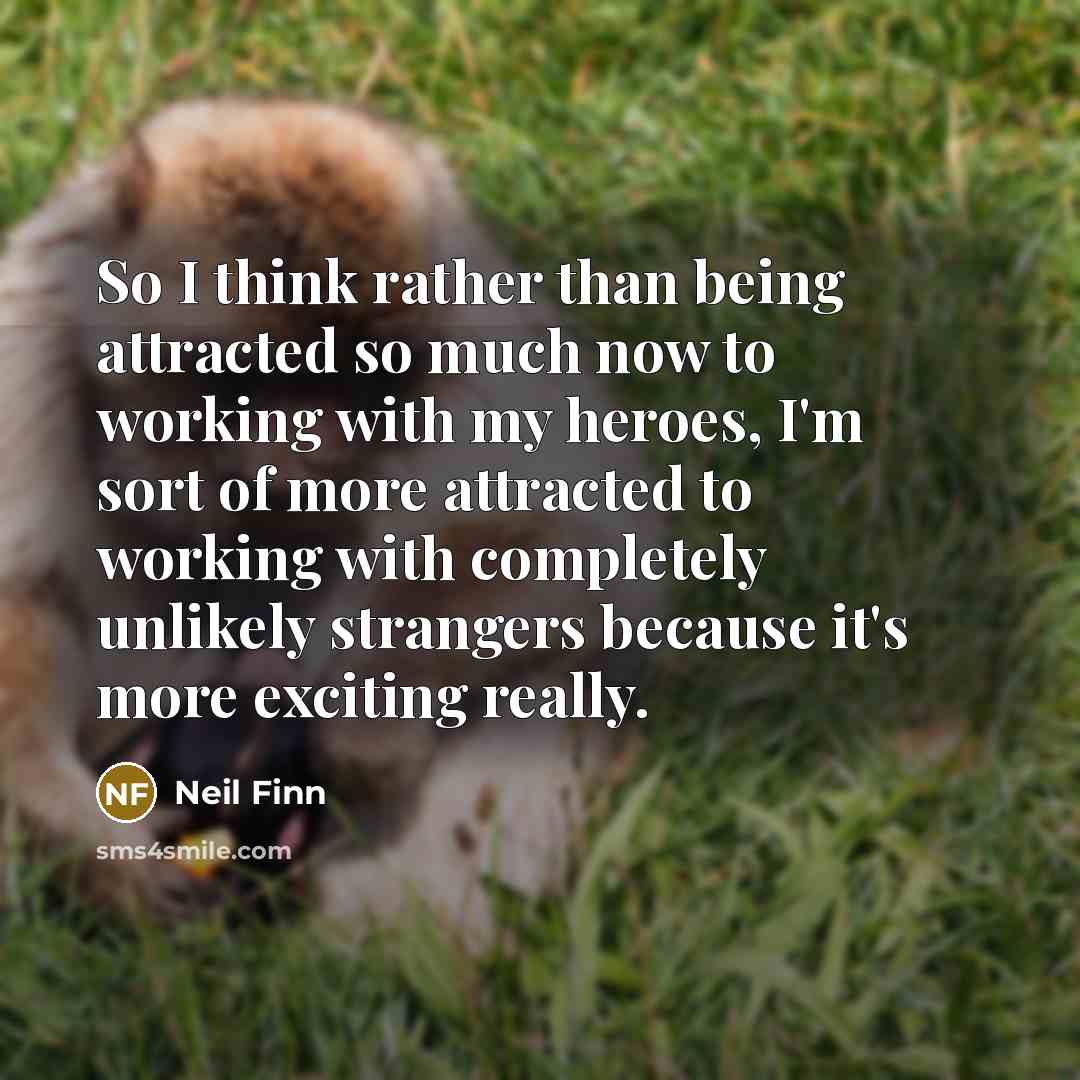 “So I think rather than being attracted so much now…” quote by Neil Finn