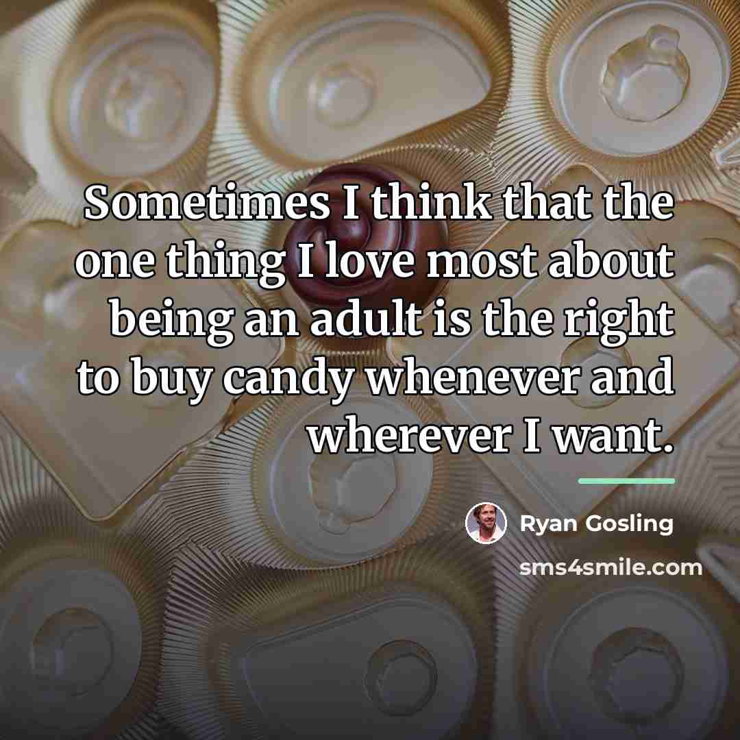 “Sometimes I think that the one thing I love most…” quote by Ryan Gosling