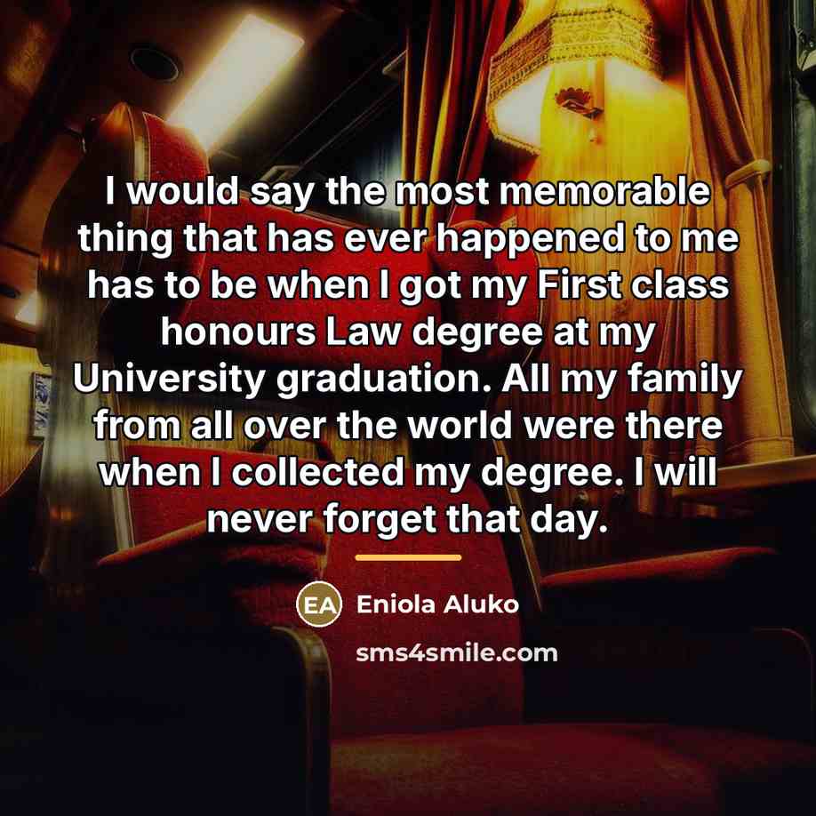 “I would say the most memorable thing that has ever…” quote by Eniola Aluko