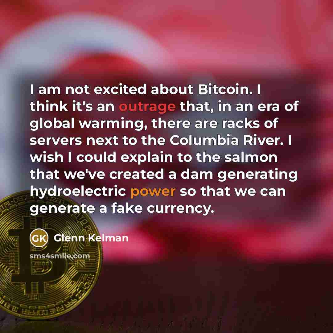 “I am not excited about Bitcoin. I think it's an…” quote by Glenn Kelman
