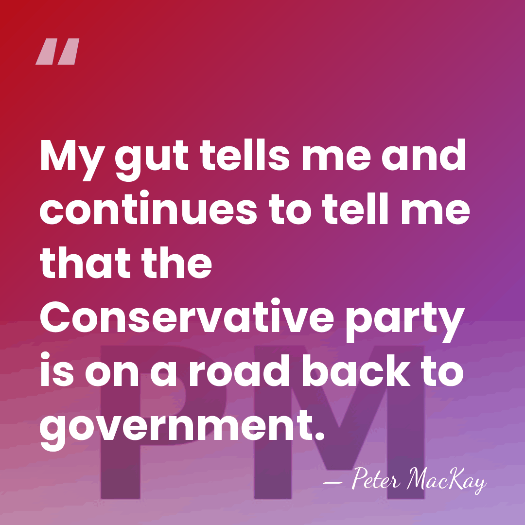 My gut tells me and continues to tell me that the Conservative&hellip; - Peter MacKay