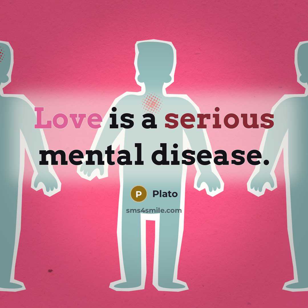 “Love is a serious mental disease.…” quote by Plato