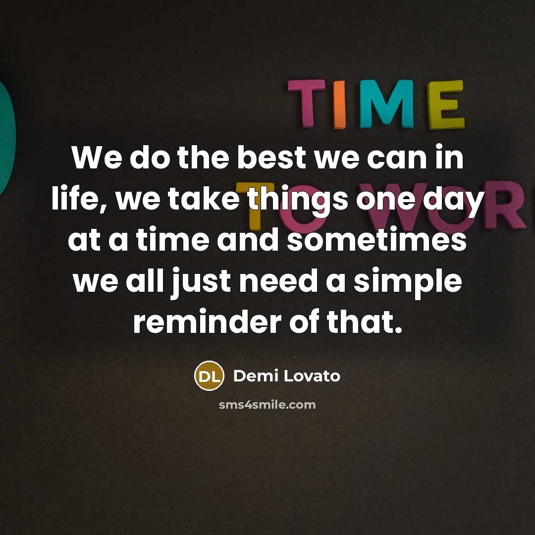 “We do the best we can in life, we take…” quote by Demi Lovato