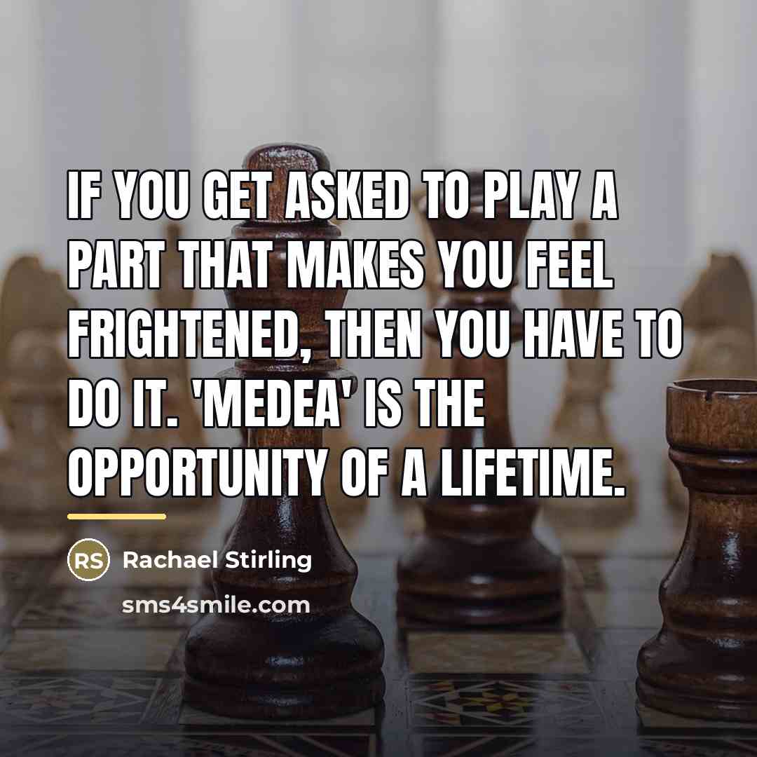 “If you get asked to play a part that makes…” quote by Rachael Stirling