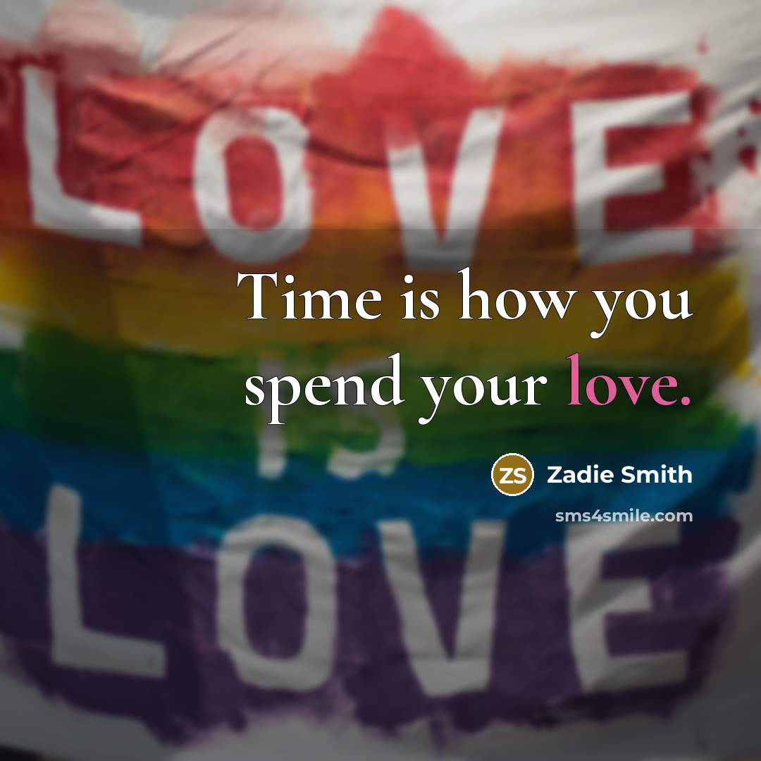 “Time is how you spend your love.…” quote by Zadie Smith