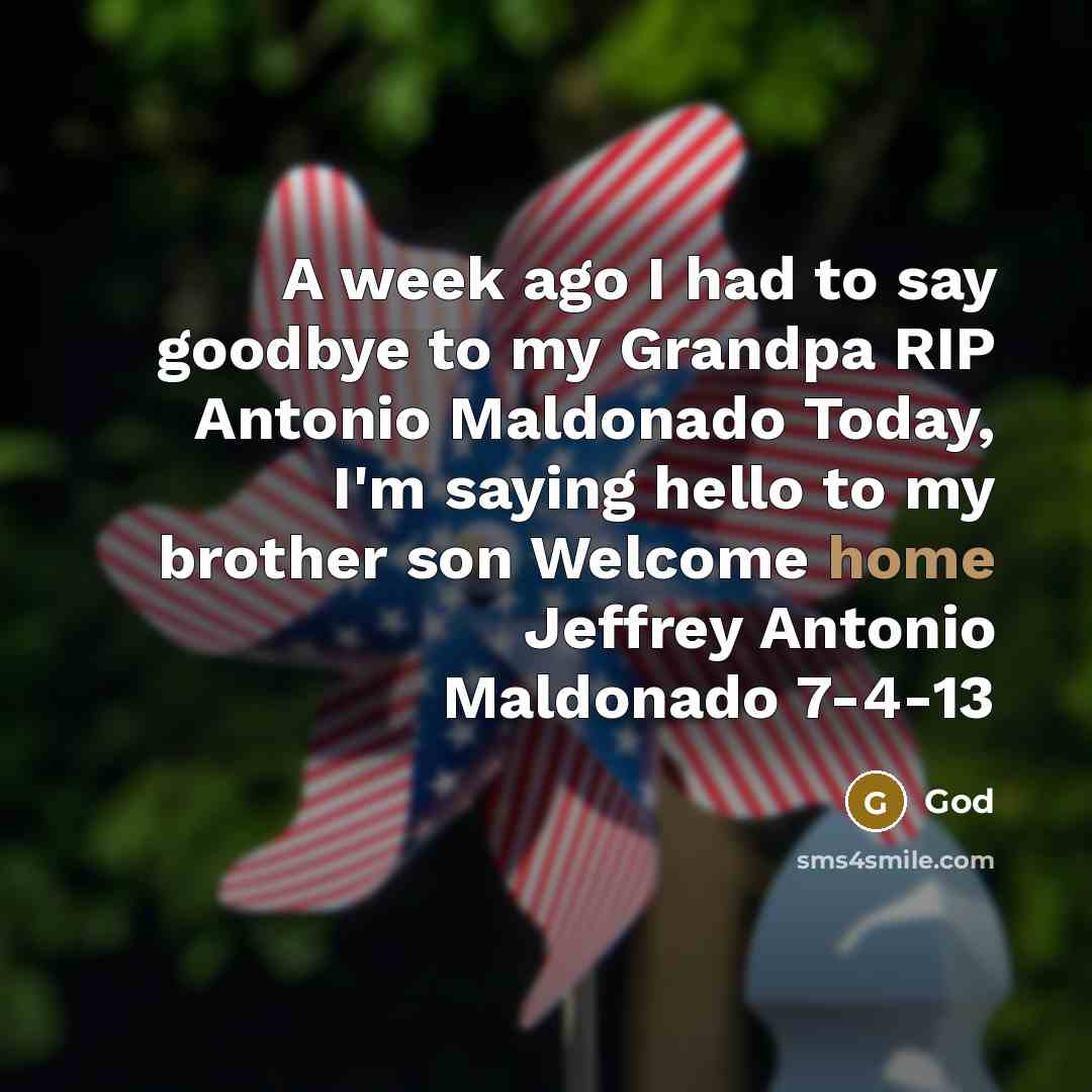 “A week ago I had to say goodbye to my…” quote by God