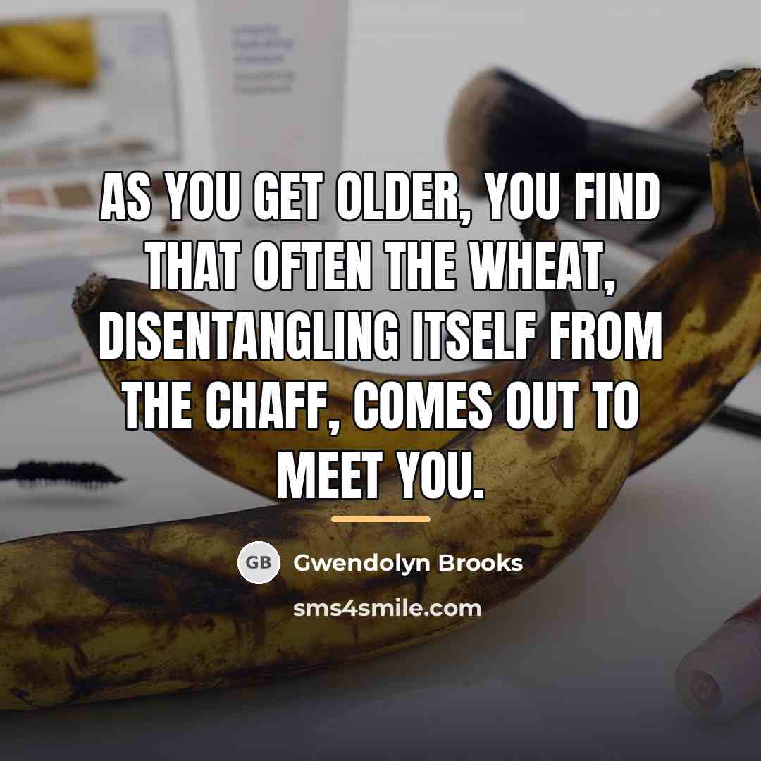 “As you get older, you find that often the wheat,…” quote by Gwendolyn Brooks