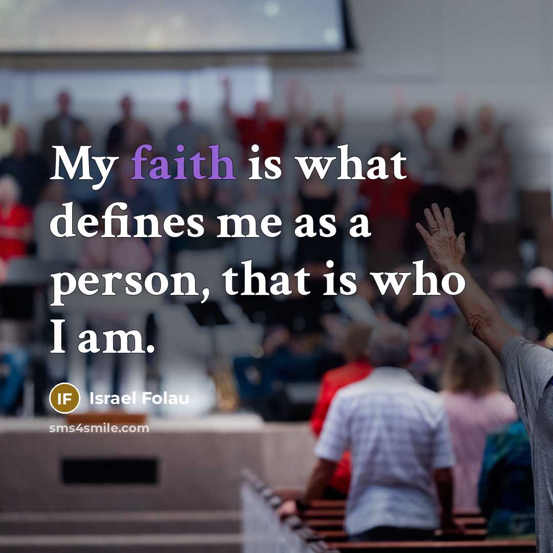 “My faith is what defines me as a person, that is who I am.” quote by Israel Folau