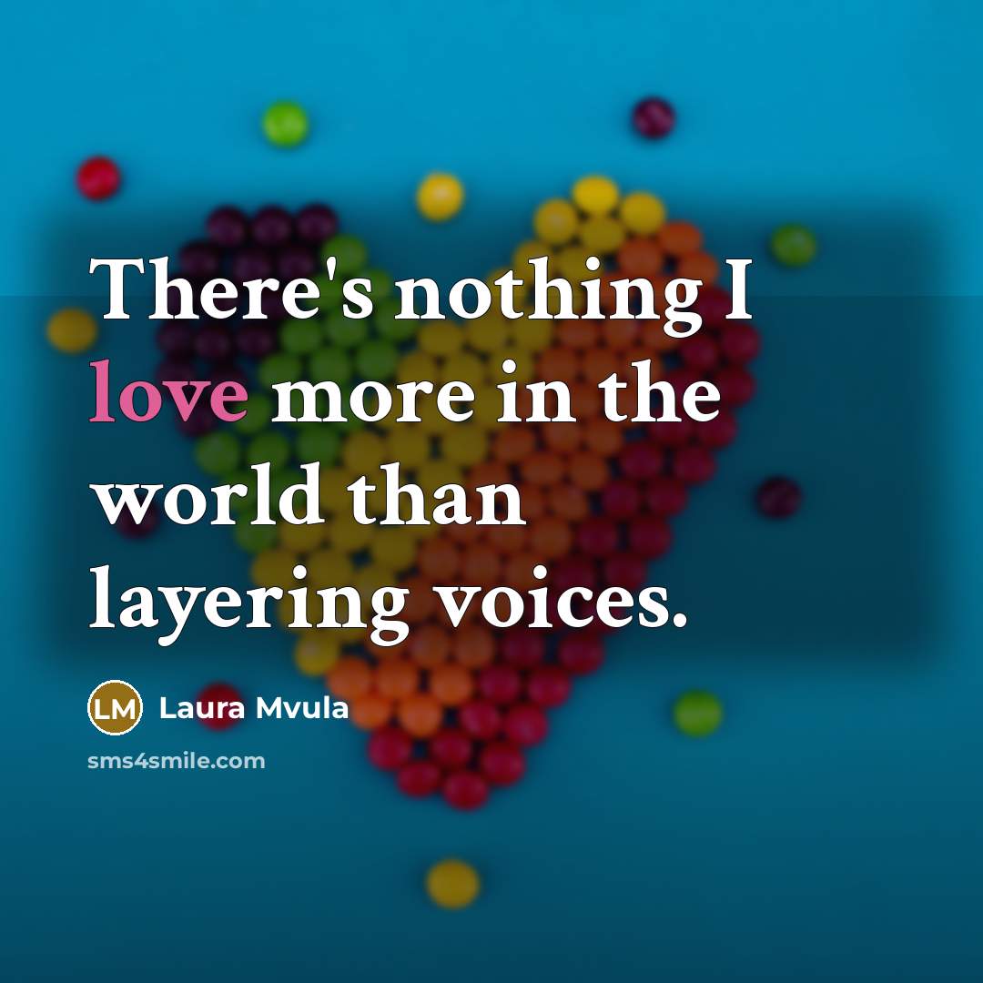 “There's nothing I love more in the world than layering…” quote by Laura Mvula